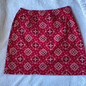 Sonoma Jean Company Stretch Classic Bandana Mini Skirt